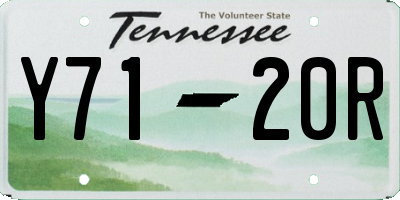 TN license plate Y7120R