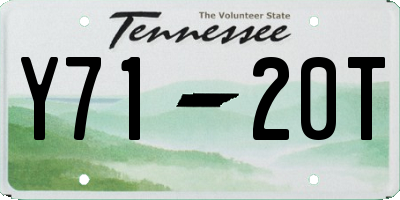 TN license plate Y7120T