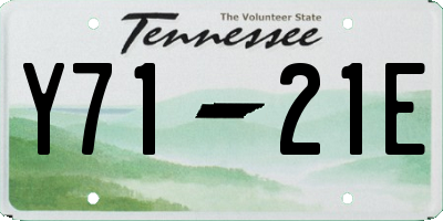 TN license plate Y7121E