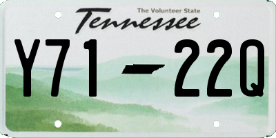 TN license plate Y7122Q