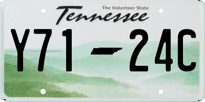 TN license plate Y7124C