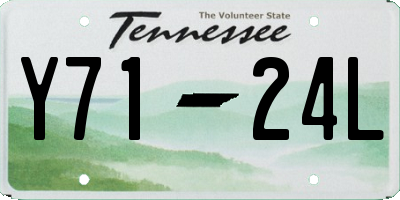 TN license plate Y7124L