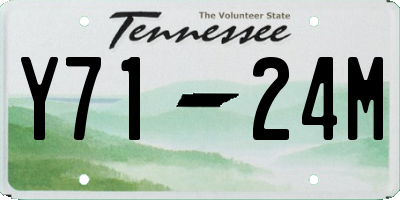 TN license plate Y7124M