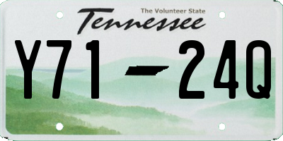 TN license plate Y7124Q