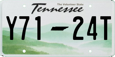 TN license plate Y7124T