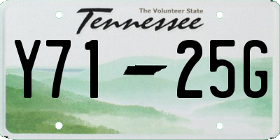 TN license plate Y7125G
