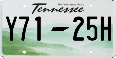 TN license plate Y7125H