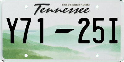 TN license plate Y7125I