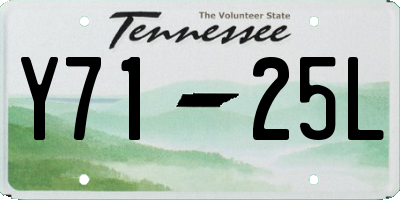 TN license plate Y7125L