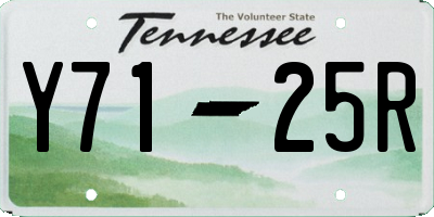 TN license plate Y7125R