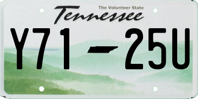 TN license plate Y7125U