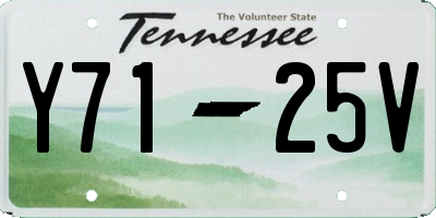 TN license plate Y7125V