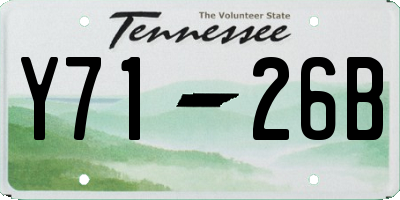 TN license plate Y7126B