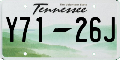 TN license plate Y7126J