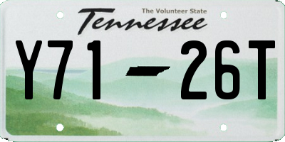 TN license plate Y7126T