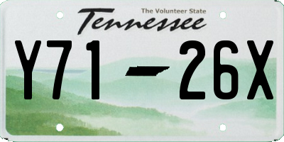 TN license plate Y7126X