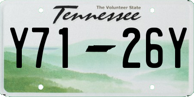 TN license plate Y7126Y