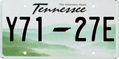 TN license plate Y7127E