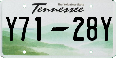 TN license plate Y7128Y