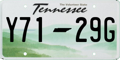 TN license plate Y7129G