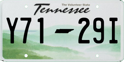 TN license plate Y7129I