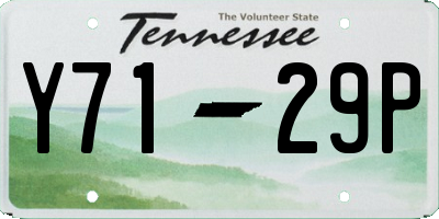 TN license plate Y7129P