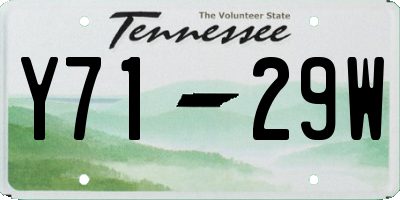 TN license plate Y7129W
