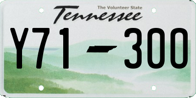 TN license plate Y7130O