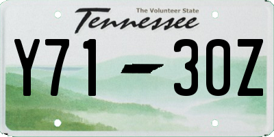 TN license plate Y7130Z