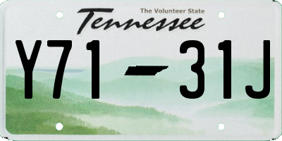 TN license plate Y7131J