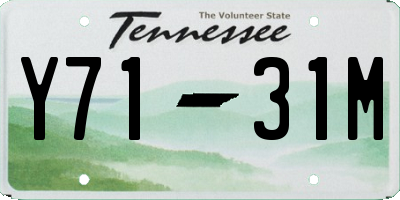 TN license plate Y7131M