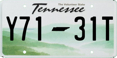 TN license plate Y7131T