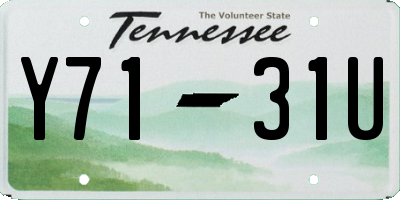 TN license plate Y7131U