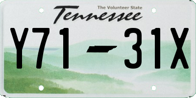 TN license plate Y7131X