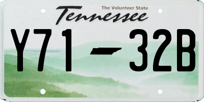 TN license plate Y7132B