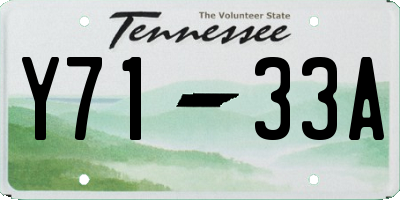 TN license plate Y7133A