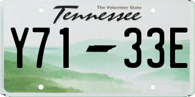 TN license plate Y7133E