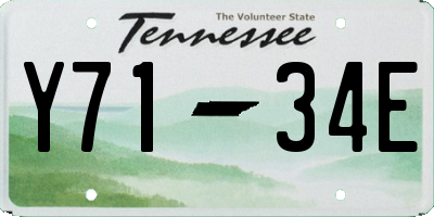 TN license plate Y7134E