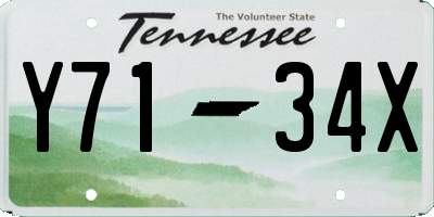 TN license plate Y7134X