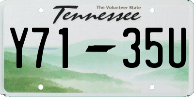 TN license plate Y7135U