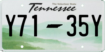 TN license plate Y7135Y