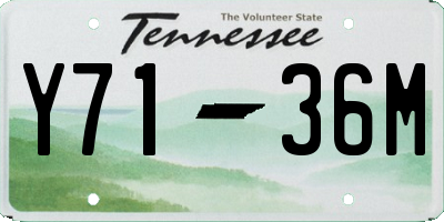 TN license plate Y7136M