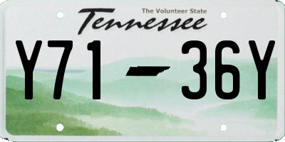TN license plate Y7136Y