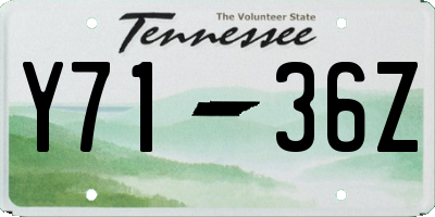 TN license plate Y7136Z