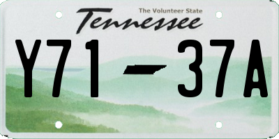 TN license plate Y7137A