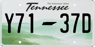 TN license plate Y7137D