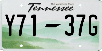 TN license plate Y7137G