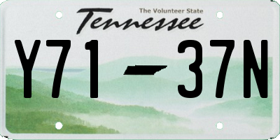 TN license plate Y7137N