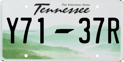 TN license plate Y7137R