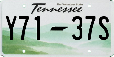 TN license plate Y7137S